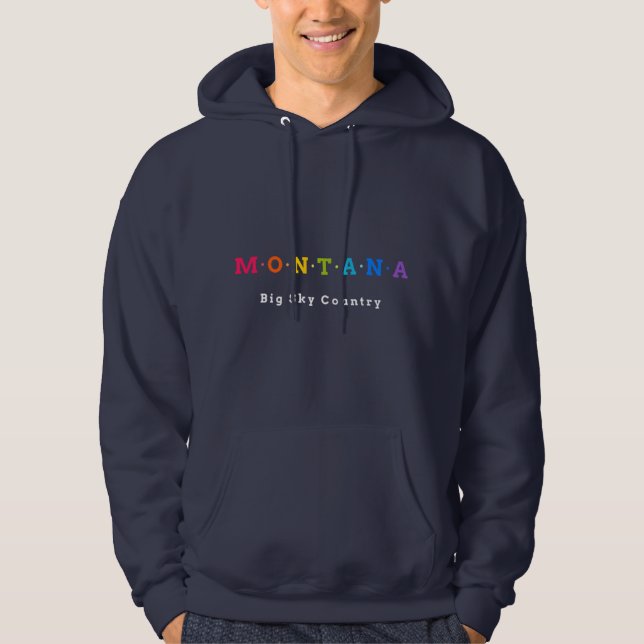 Montana, USA. Stora Himlar Land. Hoodie (Framsida)