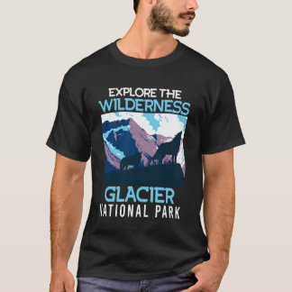 Montana UTVANDRA I VILDMARKEN GLACIER NATIONALPARK T Shirt