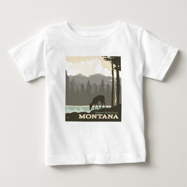 Montana | Välkommen till Stora Himlar Land T Shirt (Framsida)