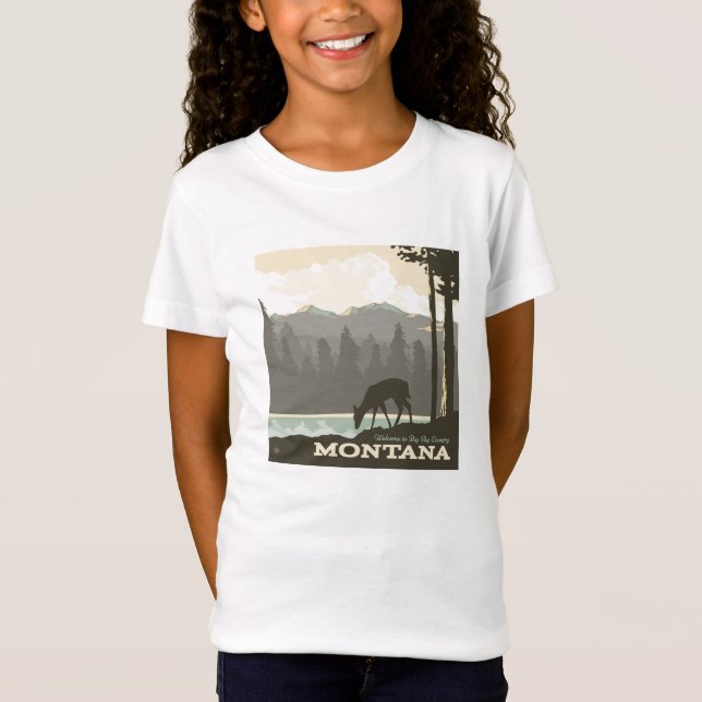 Montana | Välkommen till Stora Himlar Land T Shirt (Framsida)