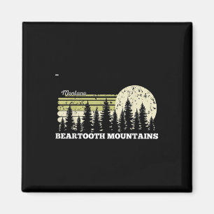 Montana Vandring Beartooth Mountains Träd Natur Sk Magnet