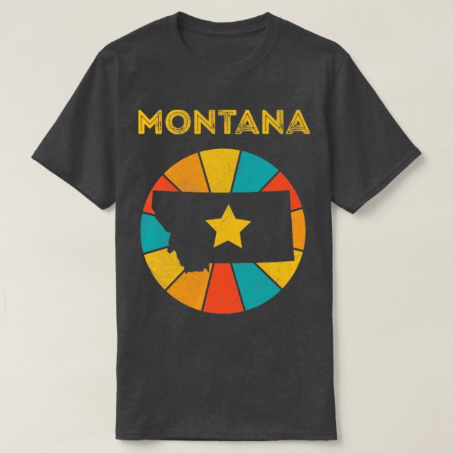 Montana Vintage Distress Souvenir1 T Shirt (Design framsida)