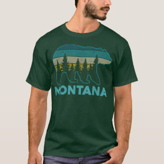 Montana Vintage Grizzly Bear Natature Hiking Souve T Shirt