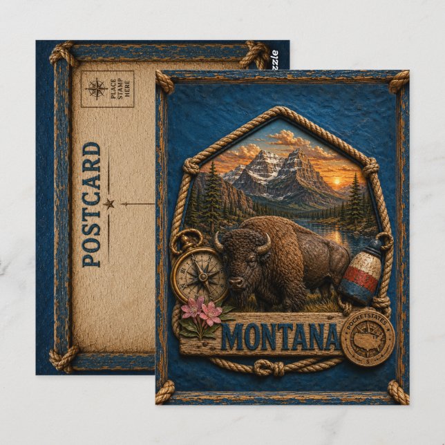 Montana Vintage Resa Vykort (Fram/baksida)