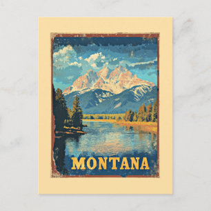 Montana Vintage Resemålningaffisch Vykort