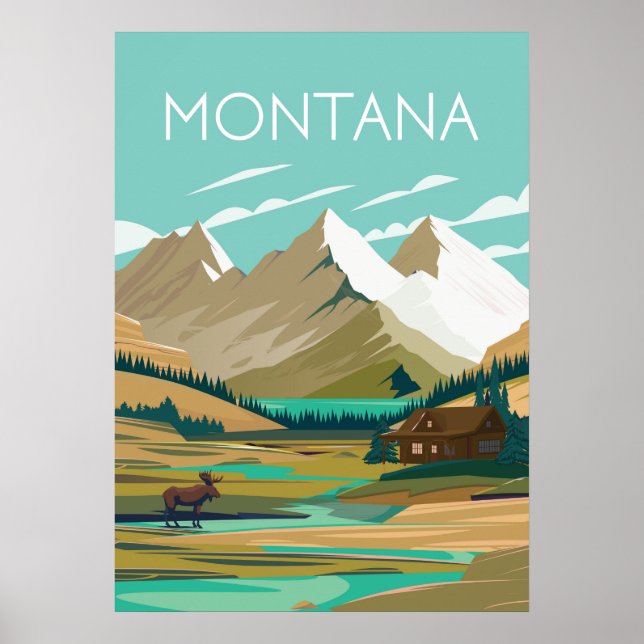 Montana vintage resor poster (Framsidan)