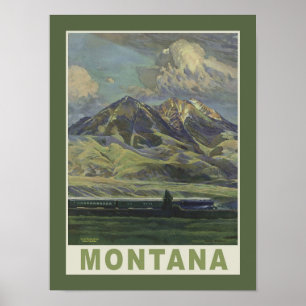 Montana Vintage resor Poster