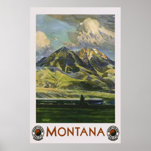 Montana Vintage resor Poster