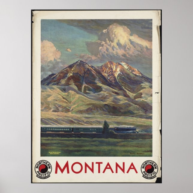 Montana Vintage resor Poster Ad Retro Prints (Framsidan)