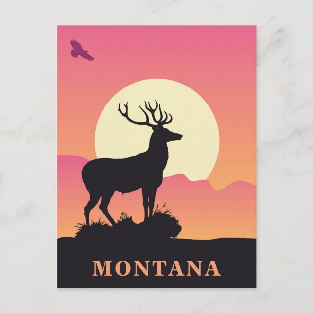 Montana Vintage resor Sunset Vykort (Framsida)