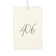 Montana White with Black Area Code Luft Freshener