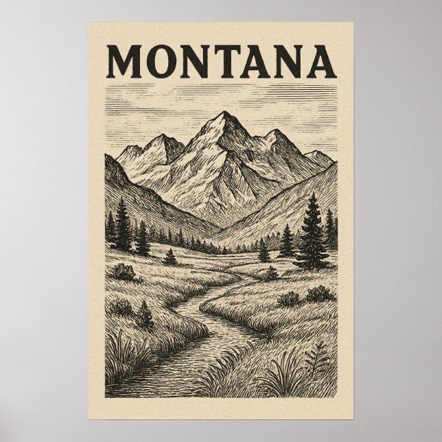 Montana Wilderness Poster (Framsidan)