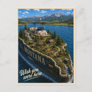 Montana Wish You Were Here Statserie Vykort