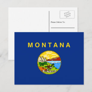 Montanabandera, Flagga för Montana Vykort