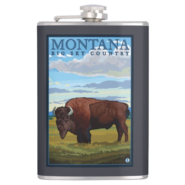 MontanaBison vintage resoraffisch Fickplunta (Framsidan)