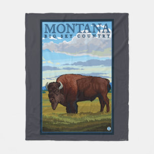 MontanaBison vintage resoraffisch Fleecefilt