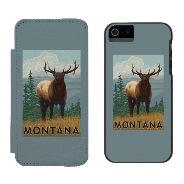 MontanaElk plats Incipio iPhone Wallet Skal (Sida vid Sida)