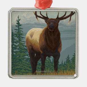 MontanaElk plats Julgransprydnad Metall