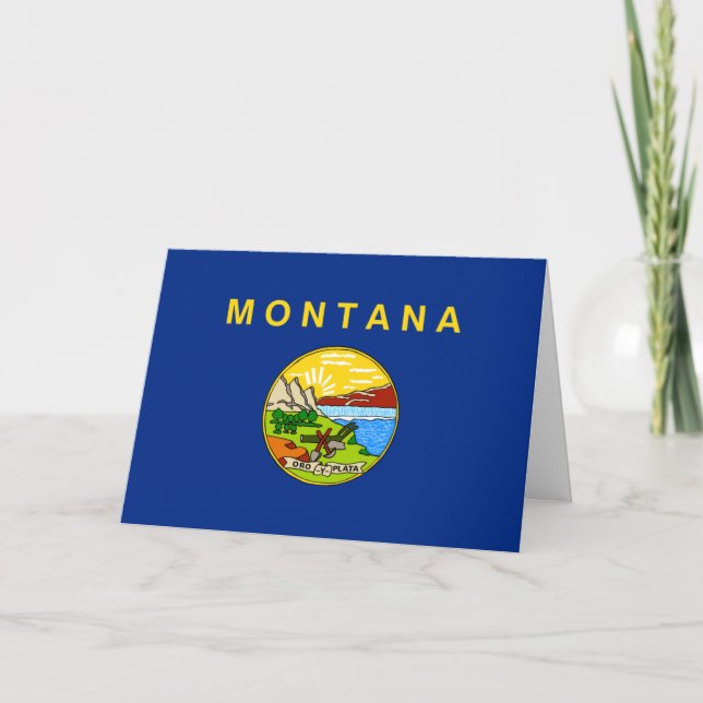 Montanan Flag, Flag of Montana Kort (Framsida)
