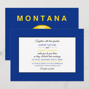 Montanan Flagga, Flagga Montana Bröllop Inbjudningar