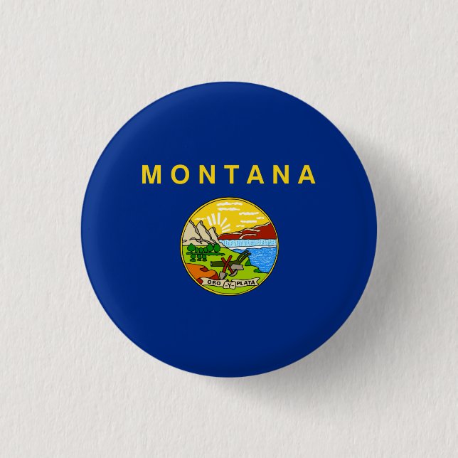 Montanan Flagga, Flagga Montana Knapp (Framsida)