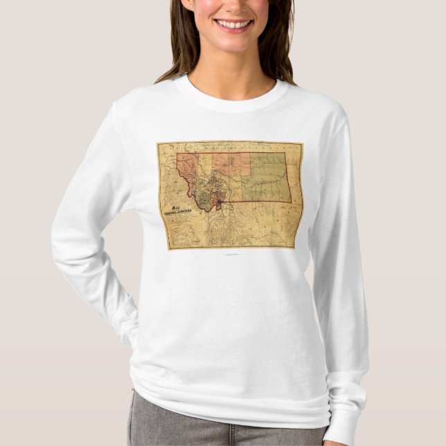 MontanaPanoramic MapMontana Tee (Framsida)