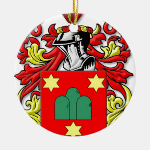 Montanaro vapensköld julgransprydnad keramik