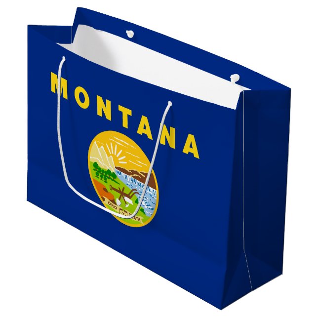Montanas delstatsflagga (Framsidan Vinklad)