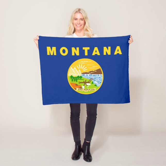 Montanas delstatsflagga fleecefilt (På plats)