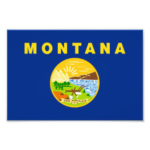 Montanas delstatsflagga fototryck