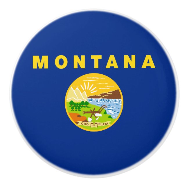 Montanas delstatsflagga knopp (Framsidan)