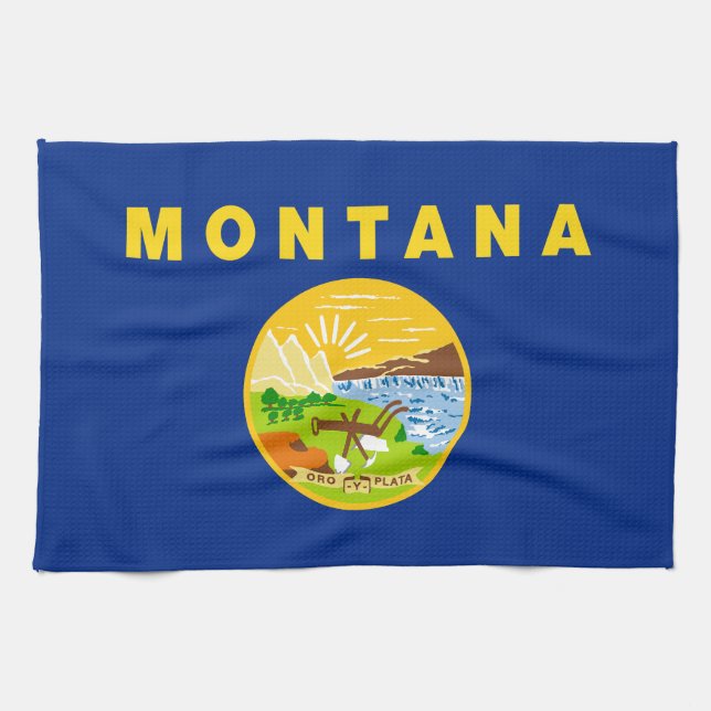 Montanas delstatsflagga kökshandduk (Horisontell)