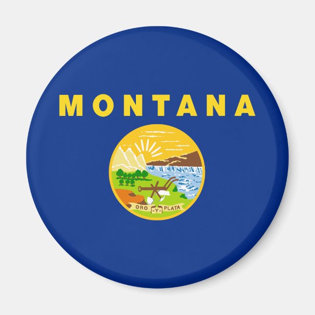 Montanas delstatsflagga magnet (Framsidan)