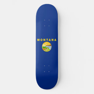 Montanas delstatsflagga mini skateboard bräda 18,5 cm
