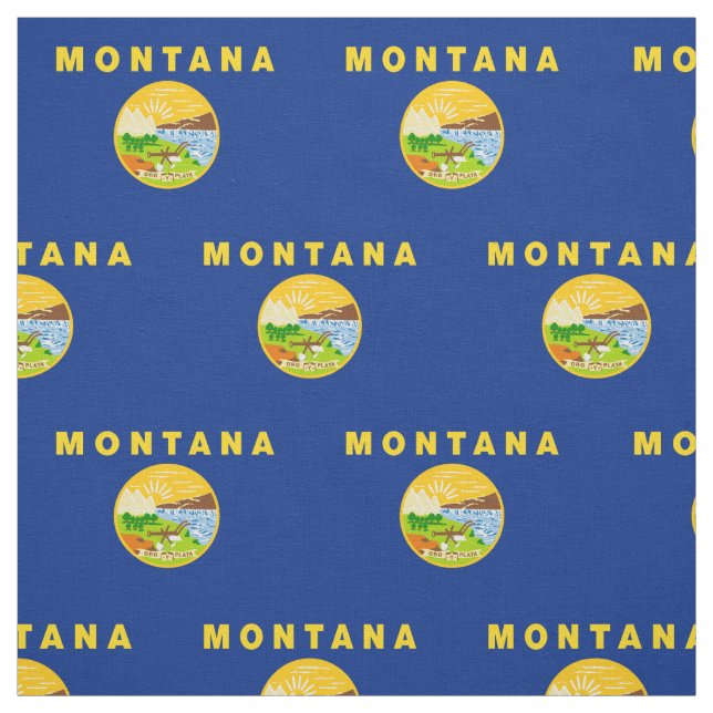 Montanas delstatsflagga tyg (Provkarta)