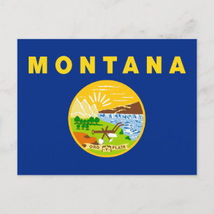 Montanas delstatsflagga vykort