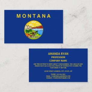 Montanas flagga, Flagga för Montana Visitkort
