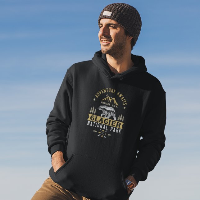 Montana's Glacier National Park Woodland Scenery Hoodie (Skapare uppladdad)