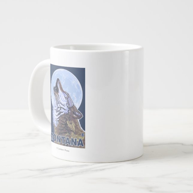 MontanaWolf Vrålande Jumbo Mugg (Framsida vänster)