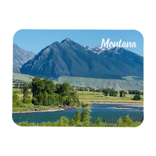 Montanbergen Rivers Souvenir Flexible Fridge Magnet (Horisontell)