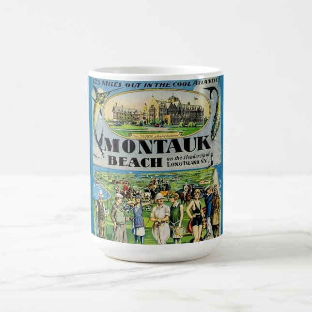 Montauk Beach Long Island vykort Kaffemugg (Center)