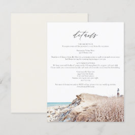 MonTAUK BEACH New York Ocean Information-kort Inbjudningar