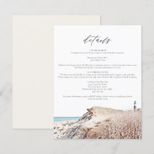 MonTAUK BEACH New York Ocean Information-kort Inbjudningar