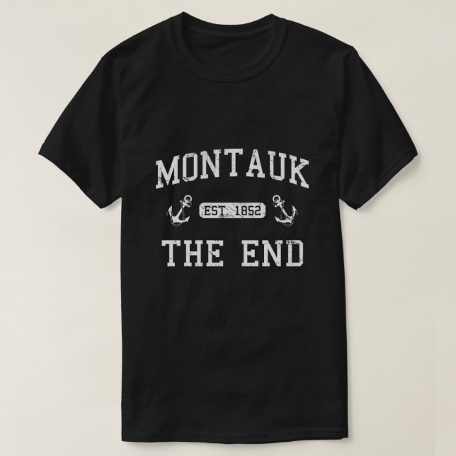 Montauk Etablerad 1852 T Shirt (Design framsida)