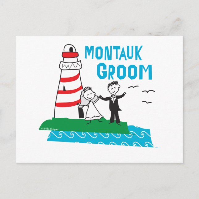 Montauk Groom Gifts Vykort (Framsida)