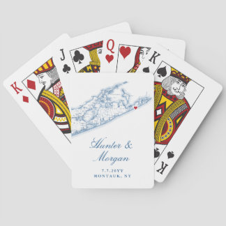 Montauk Hampton Destination Wedding Favor Casinokort