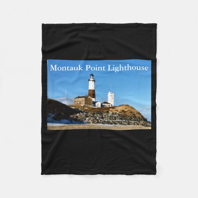 Montauk Int Lighthouse New York  Fleecefilt (Framsidan)