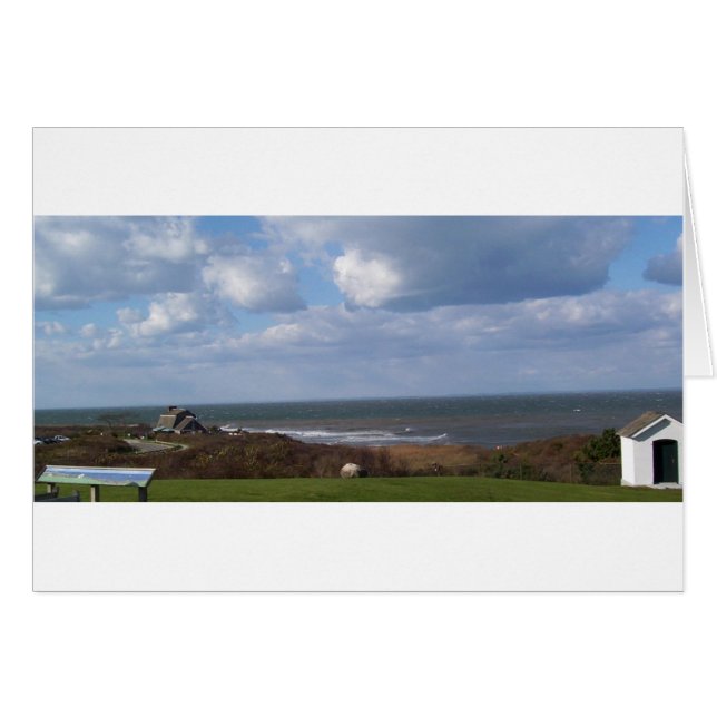 Montauk Light #4 Hälsningskort (Framsidan Horizontal)