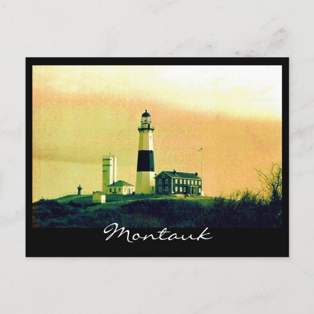 montauk light house vykort (Framsida)