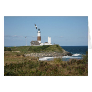 MONTAUK Lighthouse Fiskmås Kärlek Hälsningskort